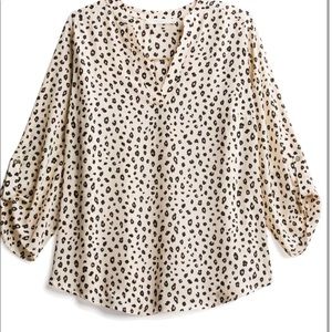 Lush top by Stitch Fix- neutral leopard print
